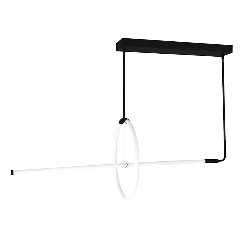 CWI Lighting Hoops 40" Chandelier, Black