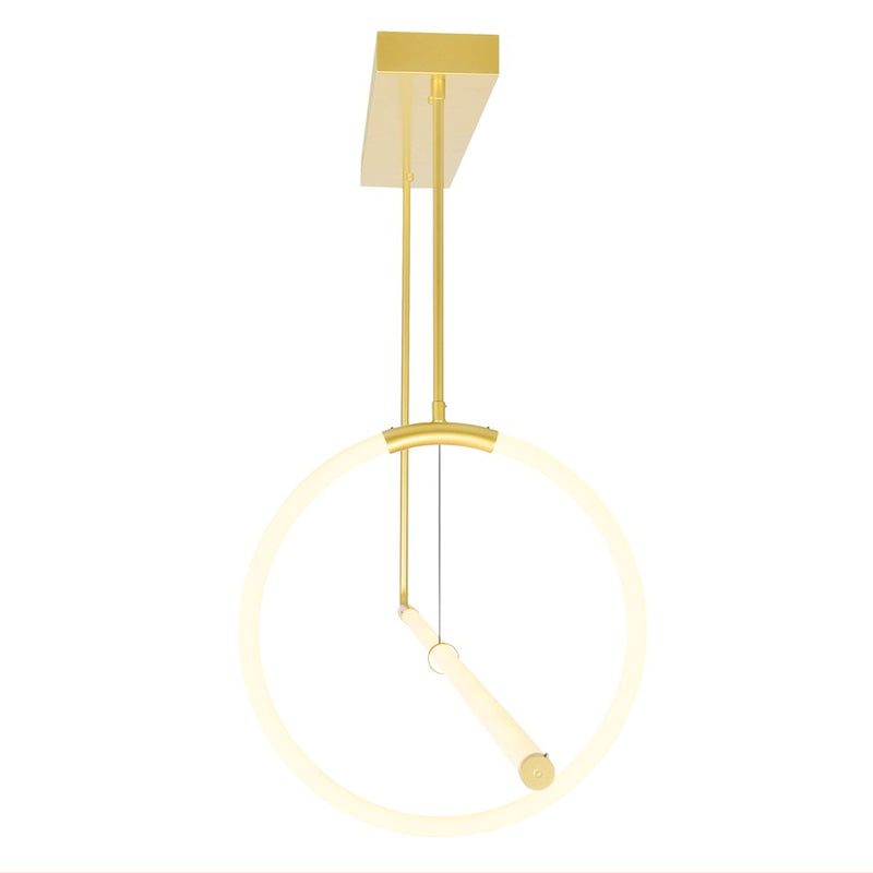 CWI Lighting Hoops 40" Chandelier, Satin Gold