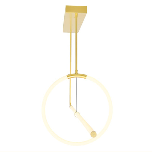 CWI Lighting Hoops 40" Chandelier, Satin Gold