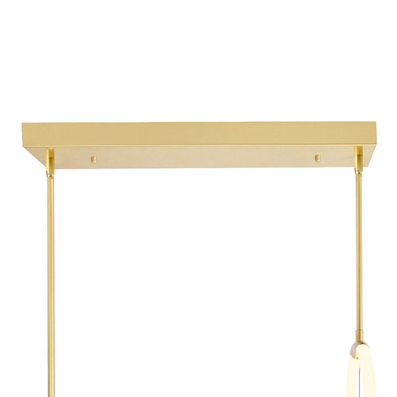 CWI Lighting Hoops 40" Chandelier, Satin Gold
