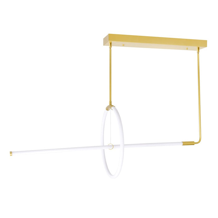 CWI Lighting Hoops 40" Chandelier, Satin Gold