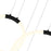 CWI Lighting Hoops 44" Chandelier, Black