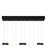 CWI Lighting Hoops 44" Chandelier, Black