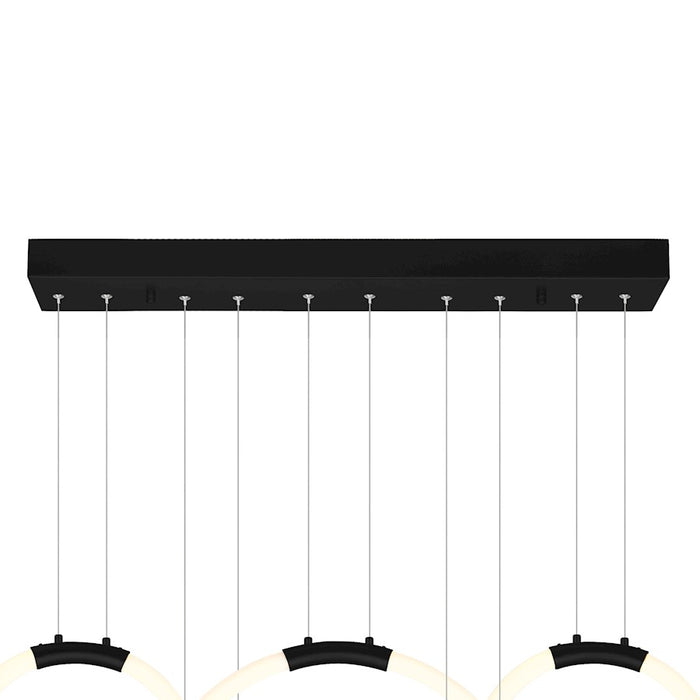 CWI Lighting Hoops 44" Chandelier, Black