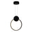 CWI Lighting Pulley 10" Mini Pendant, Black - 1297P10-1-101