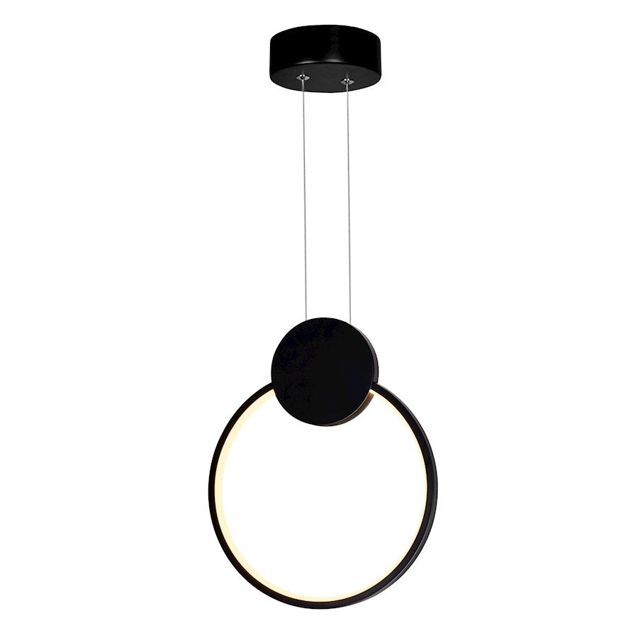 CWI Lighting Pulley 10" Mini Pendant, Black - 1297P10-1-101