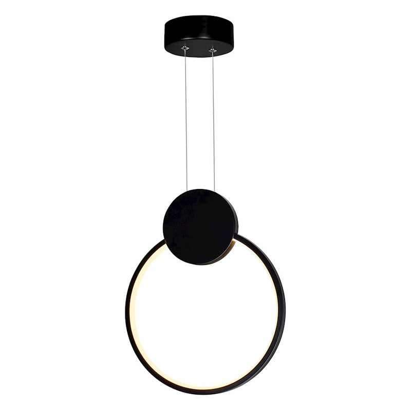CWI Lighting Pulley 12" Mini Pendant, Black