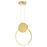 CWI Lighting Pulley 12" Mini Pendant, Satin Gold - 1297P12-1-602