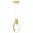 CWI Lighting Pulley 12" Mini Pendant, Satin Gold