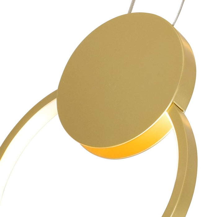 CWI Lighting Pulley 12" Mini Pendant, Satin Gold