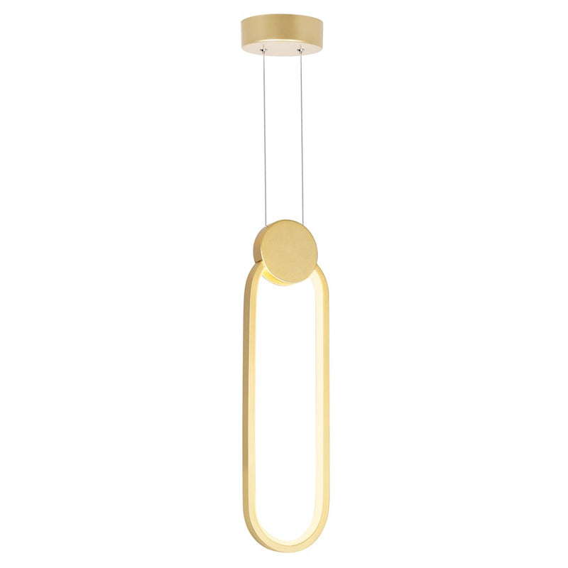 CWI Lighting Pulley 4" Mini Pendant, Satin Gold