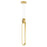 CWI Lighting Pulley 4" Mini Pendant, Satin Gold