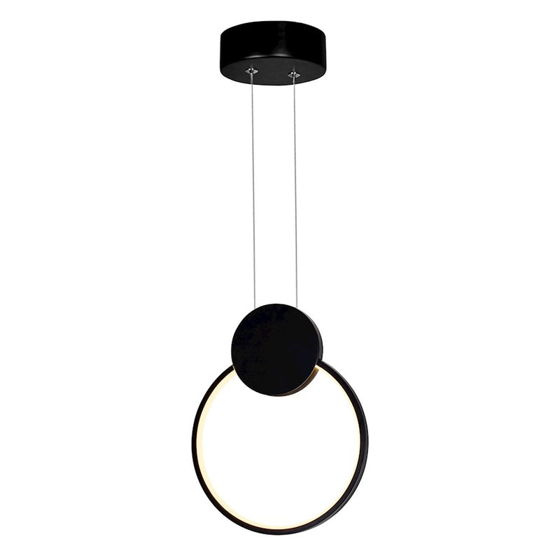CWI Lighting Pulley 8" Mini Pendant, Black