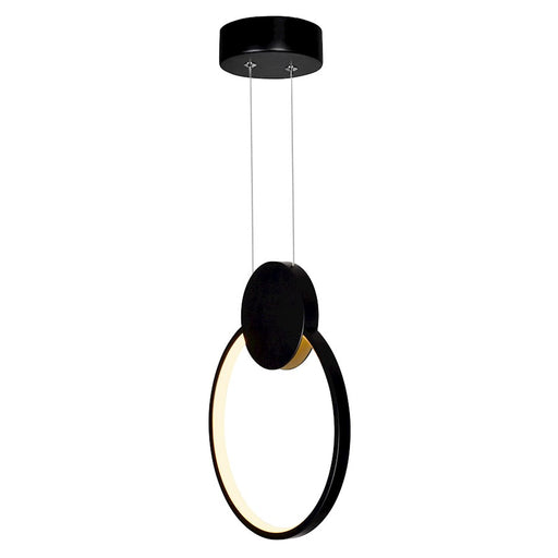 CWI Lighting Pulley 8" Mini Pendant, Black