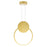 CWI Lighting Pulley 8" Mini Pendant, Satin Gold