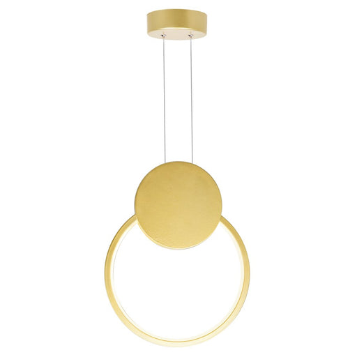 CWI Lighting Pulley 8" Mini Pendant, Satin Gold