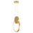 CWI Lighting Pulley 8" Mini Pendant, Satin Gold