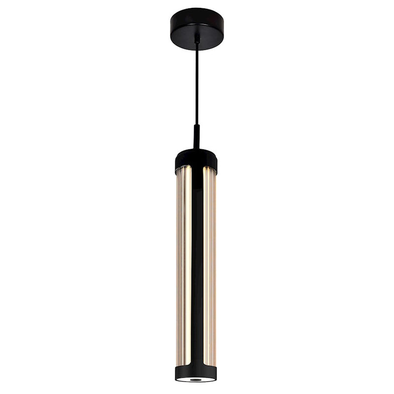 CWI Lighting Neva Mini Pendant, Black/Clear