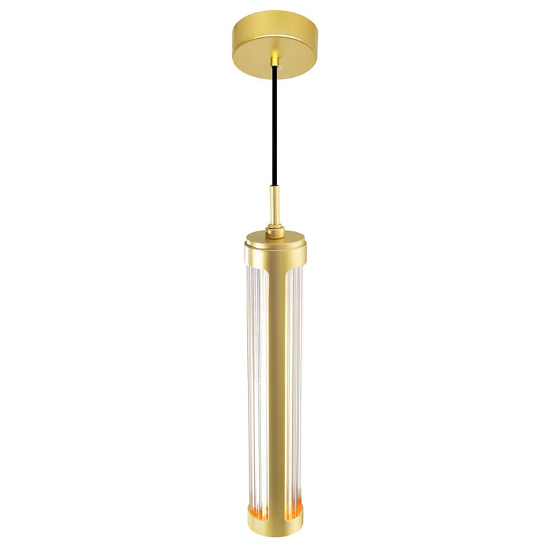 CWI Lighting Neva Mini Pendant, Satin Gold/Clear