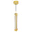 CWI Lighting Neva Mini Pendant, Satin Gold/Clear