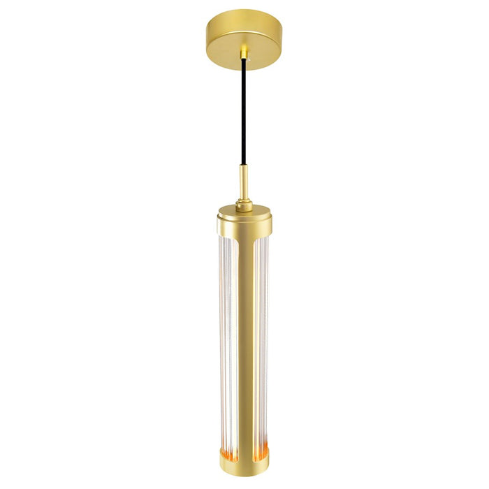 CWI Lighting Neva Mini Pendant, Satin Gold/Clear