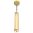 CWI Lighting Neva Mini Pendant, Satin Gold/Clear