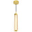 CWI Lighting Neva Mini Pendant, Satin Gold/Clear