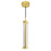 CWI Lighting Neva Mini Pendant, Satin Gold/Clear