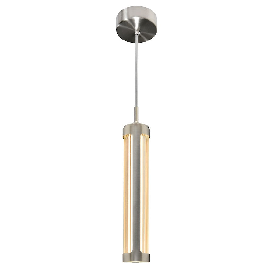 CWI Lighting Neva Mini Pendant, Satin Nickel/Clear - 1343P3-606-C