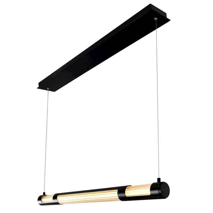 CWI Lighting Neva Chandelier, Black/Clear