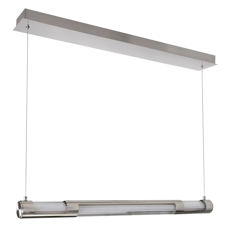 CWI Lighting Neva Chandelier, Satin Nickel/Clear