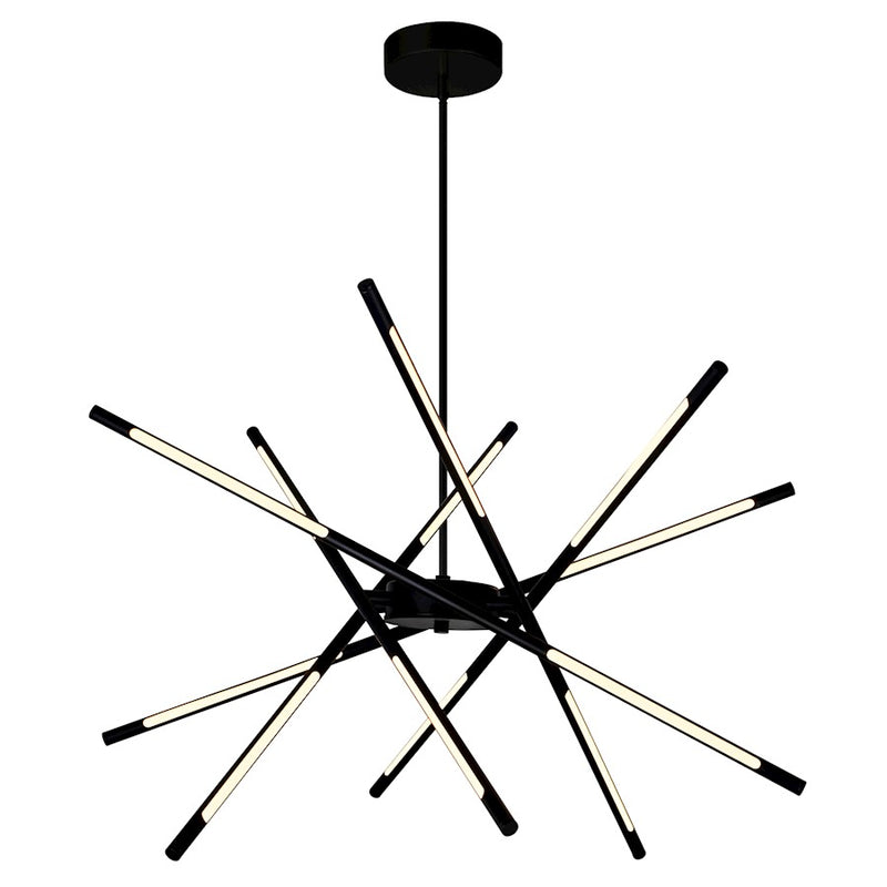 CWI Lighting Oskil 31" Chandelier, Black