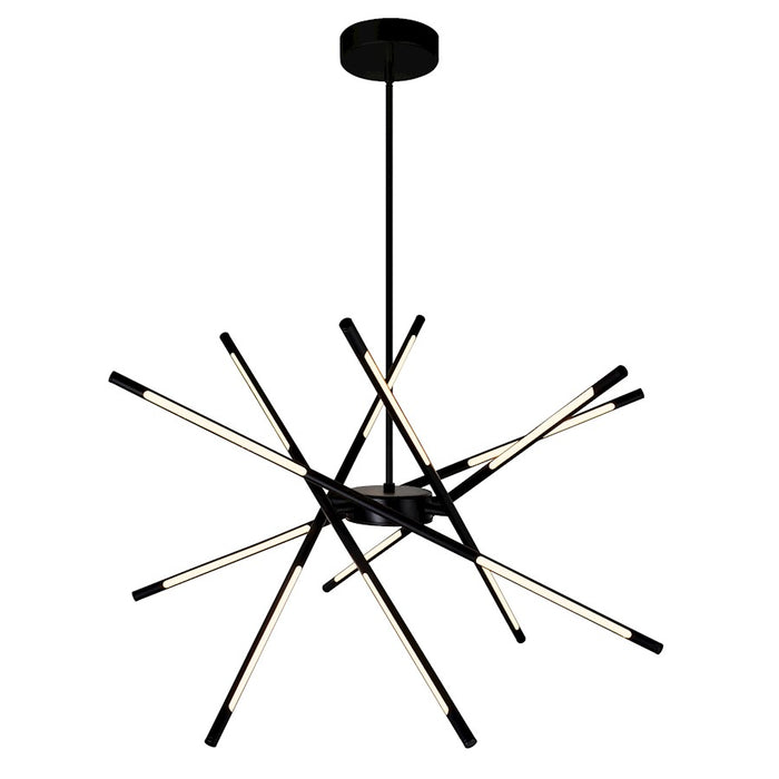CWI Lighting Oskil 31" Chandelier, Black