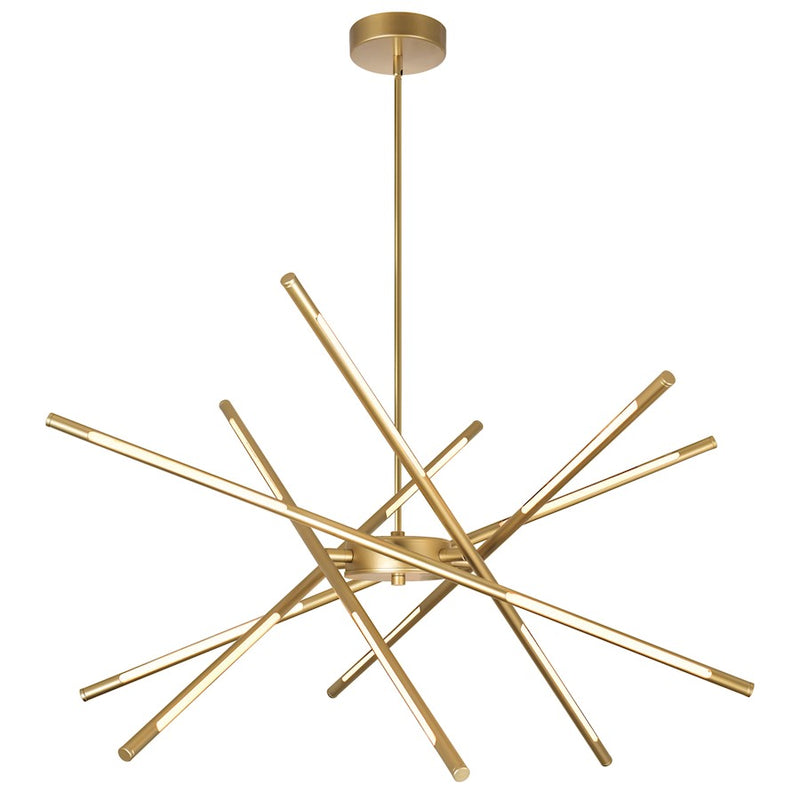 CWI Lighting Oskil 31" Chandelier, Satin Gold