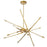 CWI Lighting Oskil 31" Chandelier, Satin Gold