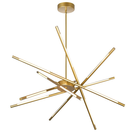 CWI Lighting Oskil 31" Chandelier, Satin Gold