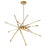 CWI Lighting Oskil 31" Chandelier, Satin Gold