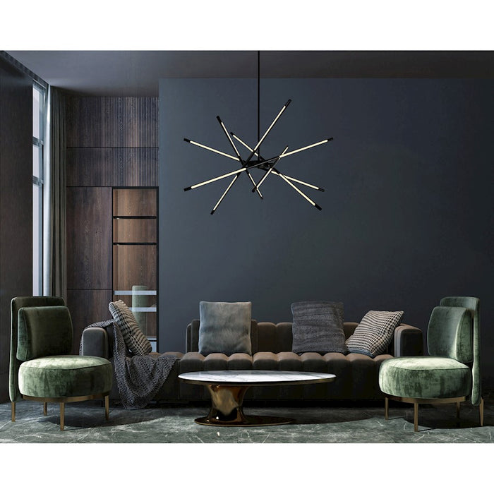 CWI Lighting Oskil 43" Chandelier, Black