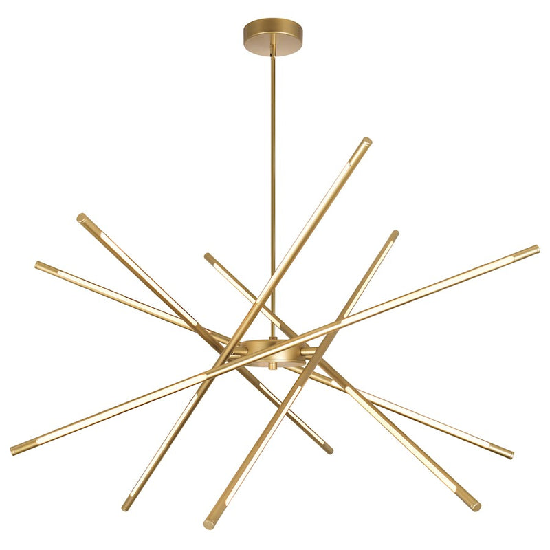CWI Lighting Oskil 43" Chandelier, Satin Gold