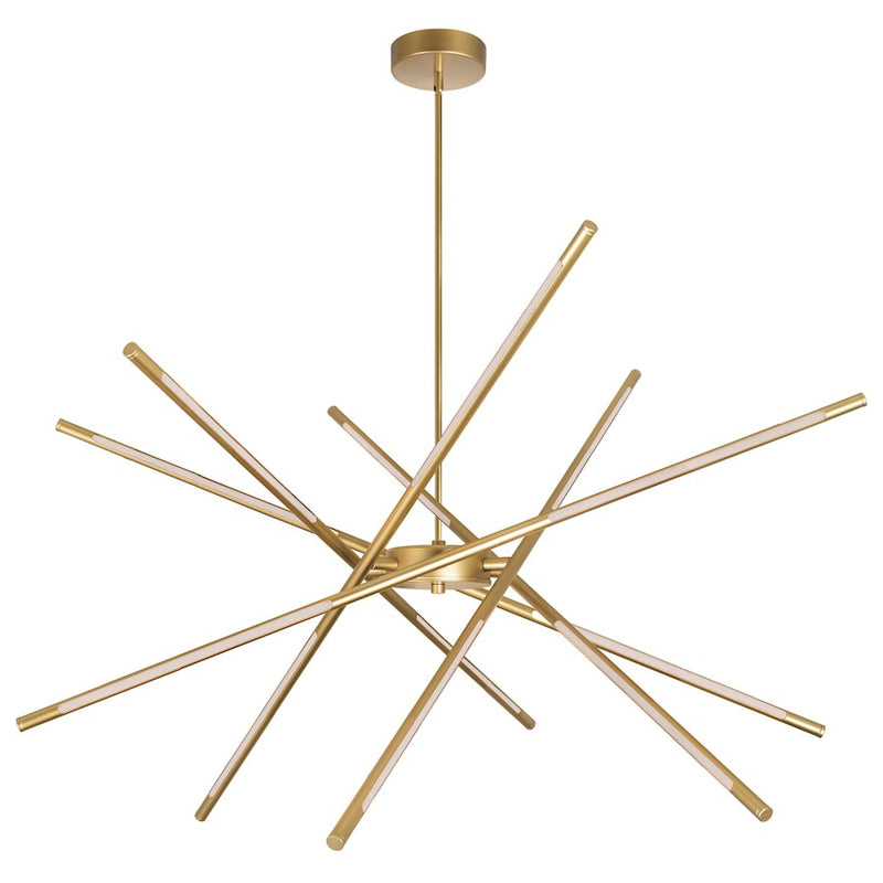 CWI Lighting Oskil 43" Chandelier, Satin Gold
