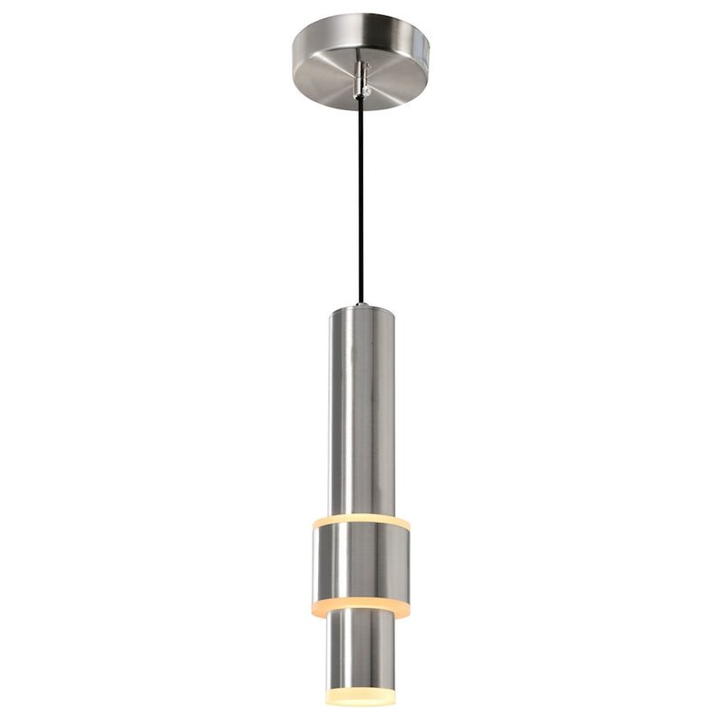 CWI Lighting Lena Mini Pendant, Satin Nickel