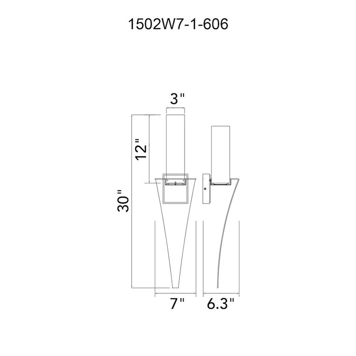CWI Lighting Catania7" Wall Light, Satin Nickel