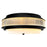 CWI Lighting Valdivia 4 Light Flush Mount, Black/Frosted - 1567C18-4-101