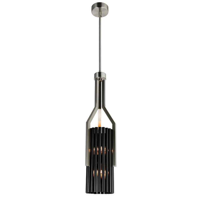 CWI Fermont 6 Light Mini Pendant, Satin Nickel/Pearl Black - 1583P8-6-612