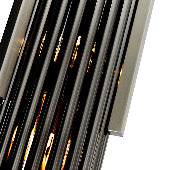 CWI Fermont 6 Light Mini Pendant, Satin Nickel/Pearl Black