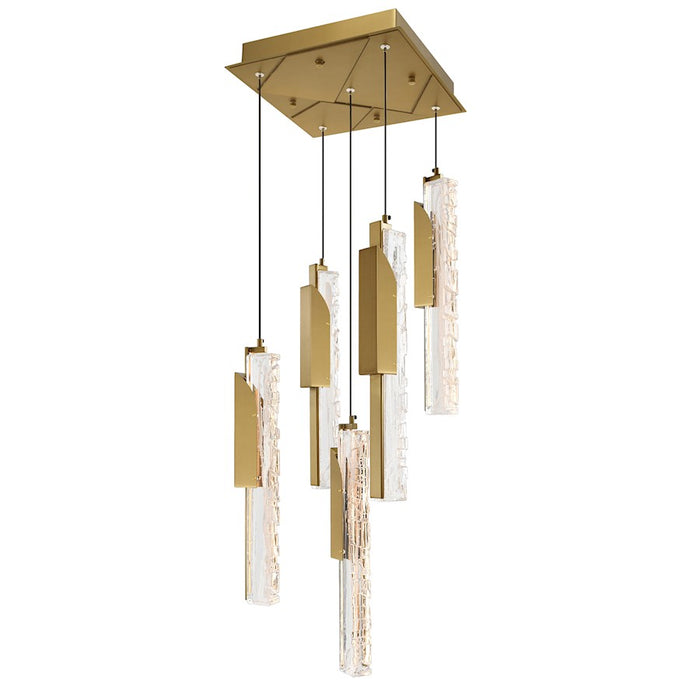 CWI Lighting Valira LED 50W Mini Pendant, Brass/Clear