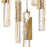 CWI Lighting Valira LED 50W Mini Pendant, Brass/Clear