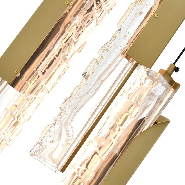 CWI Lighting Valira LED 50W Mini Pendant, Brass/Clear