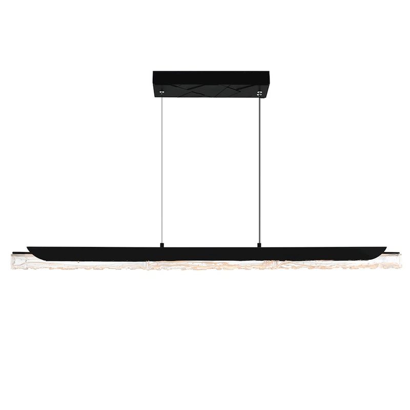 CWI Lighting Valira LED 47" Chandelier, Black/Clear
