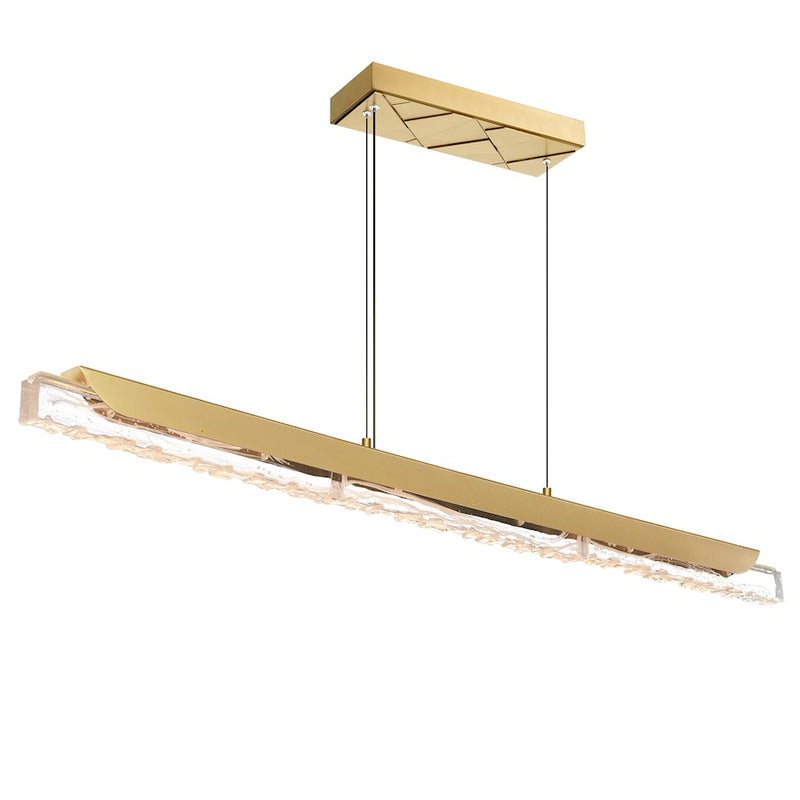 CWI Lighting Valira LED 47" Chandelier, Brass/Clear